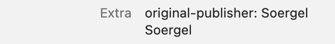 Kommentar mit früherem Herausgeber, nachgestellte Zitierweise
